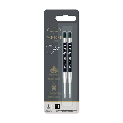 Стержень гелевый Parker черный M 0.7 мм. Блистер - 2шт.