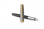 Перьевая ручка Parker Sonnet Premium Refresh BLACK, перо 18K, толщина F