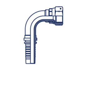 Фитинг DN 08 JIC (Г) 1/2 (90)