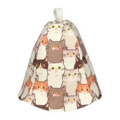 Шапка для бани и сауны «Котики» «Банные штучки», войлок /10