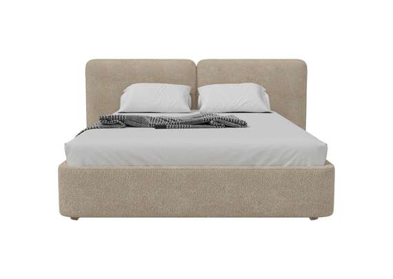 Кровать с подъемным механизмом Hub Soft 160 см, молочное букле