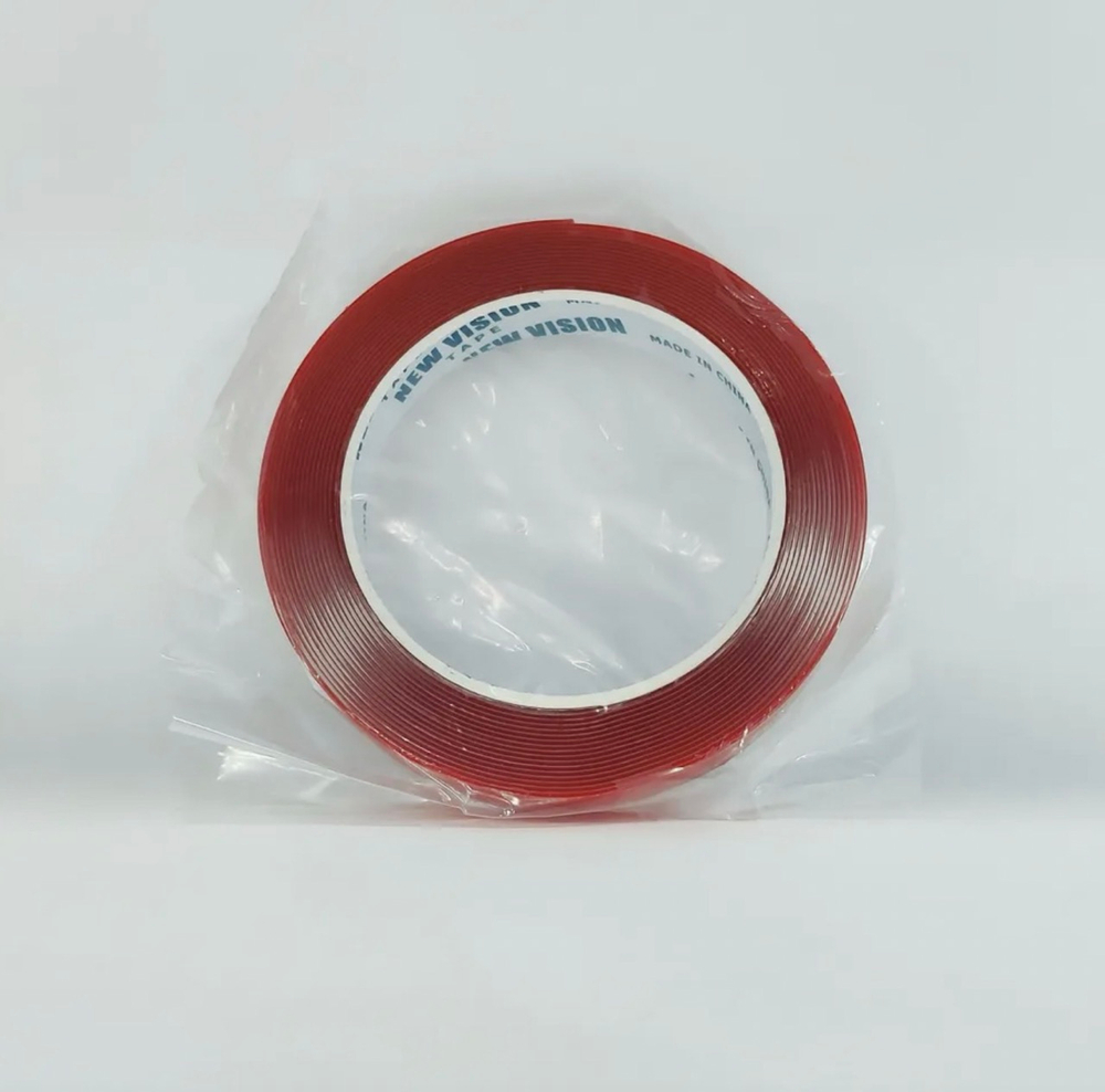 15 мм / Скотч прозрачный двухсторонний, акриловый, 15 мм, 5 м, NEW VIZION, TG (за 1 шт.)