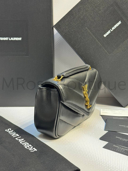 Женская сумка Yves Saint Laurent Small Loulou Matelasse черного цвета средняя