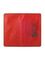 Фото высокого кошелька Лиса из красной кожи в развёрнутом виде.