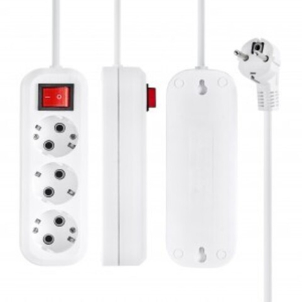 Удлинитель 3-розетки 1,5-метра с выключателем с заземлением 1-2.SALE