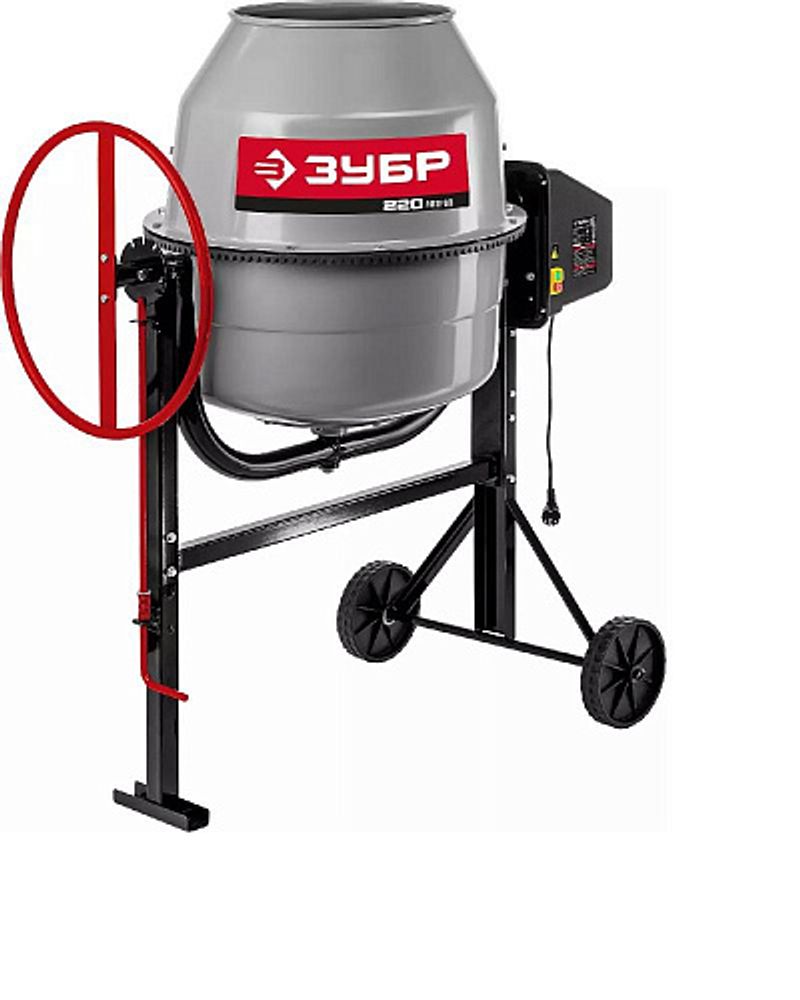 Бетономешалка ЗУБР  220 л 1000 Вт, чугунный венец, БМЧ-220