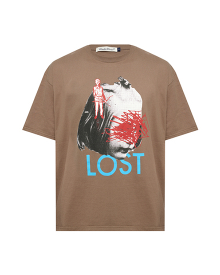 UNDERCOVER ФУТБОЛКА СЕРО-БЕЖЕВАЯ LOST