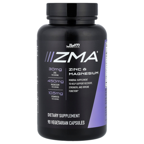 JYM Supplement Science, ZMA, цинк и магний, 90 вегетарианских капсул