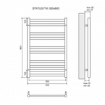 Электрический полотенцесушитель Lemark Status П10 50х80 LM44810EBR Бронза