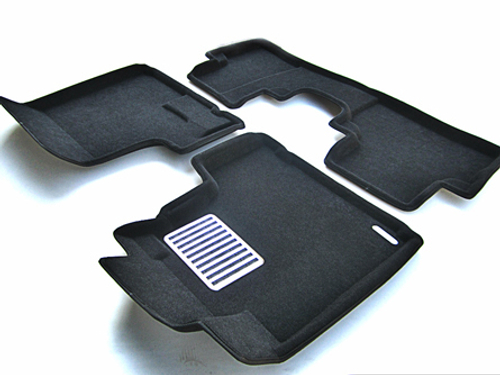 Коврики салона для HONDA CR-V (2006-2012) Euromat 3D Lux черные. Арт. EM3D-002606