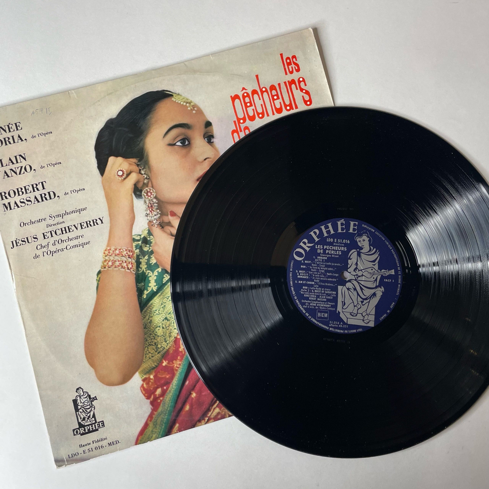 Винтажная виниловая пластинка LP Georges Bizet Бизе, Renee Doria, Alain Vanzo, Robert Massard, Jesus Etcheverry, Les Pecheurs De Perles Опера Искатели Жемчуга (Франция 1976)