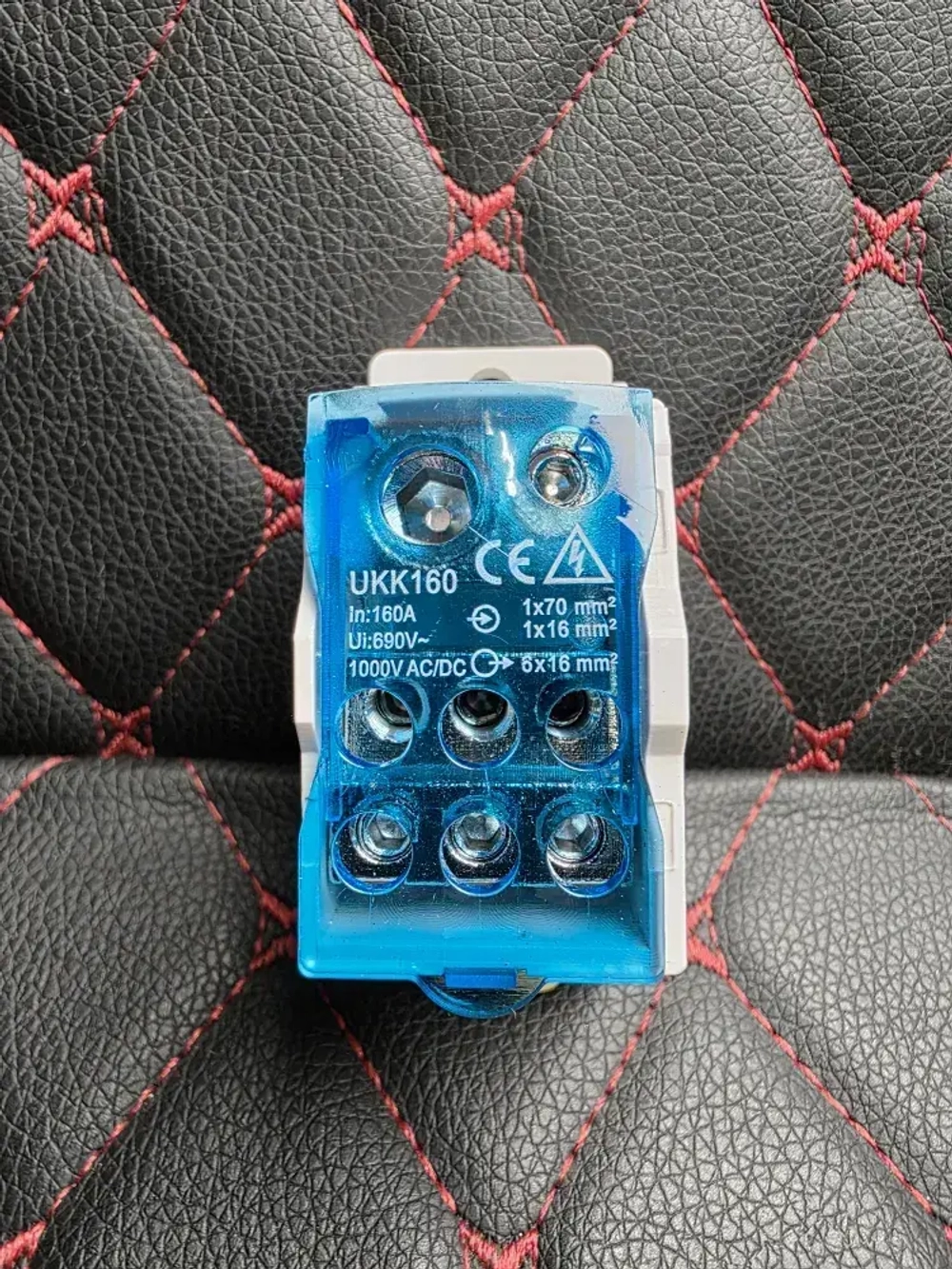 UKK160, 160A 690 - 1000В. Распределительный блок на дин-рейку (DIN), кросс-модуль.