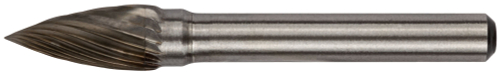 Шарошка карбидная Профи, штифт 6 мм, цилиндрическая с острым наконечником 36594