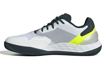 Мужские кроссовки теннисные Adidas Defiant Speed 2 M Clay - white/grey/lime