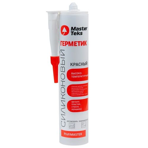Герметик высокотемпературный силиконовый MasterTeks красный 260 мл
