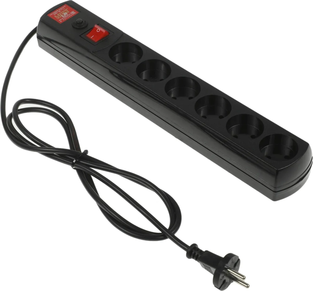 Сетевой фильтр Most LR, 1.7м, черный [lr 6-1.7-ч]