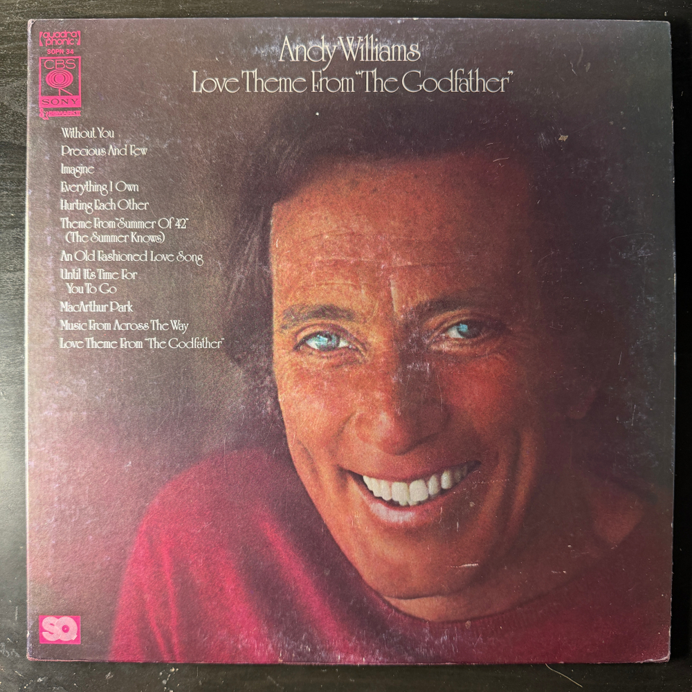 Andy Williams ‎– Love Theme From "The Godfather" (Япония 1972г.)