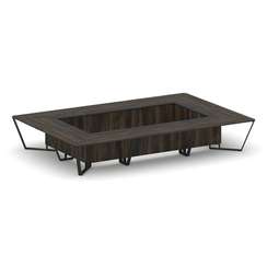 Steel Meet Стол переговорный прямоугольный KM-PR.B.SP-20K Дуб Мали/Графит Глянец/Металл Черный 4800*