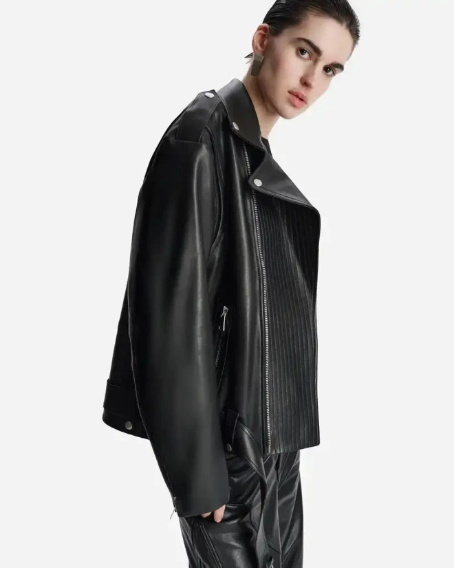 Куртка Biker из кожи наппа