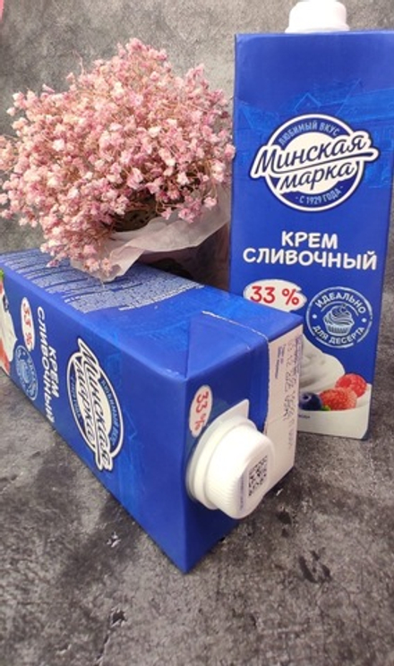 Крем сливочной ультрапастер «Минская Марка» 33%, 1л