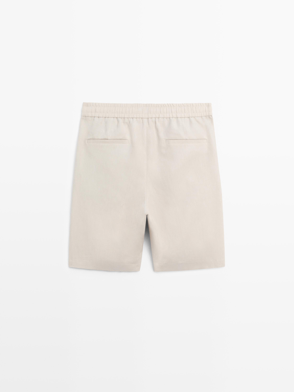 Massimo Dutti Короткие бермуды из 100% льна, песочный