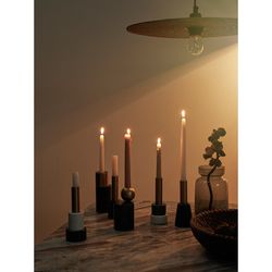 Подсвечник Aryl, 15 см, белый/черный