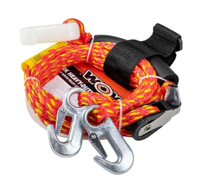 Фал буксировочный к транцу с поплавком и блочком для распределения нагрузки