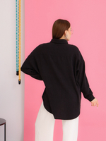 Рубашка лен, черная