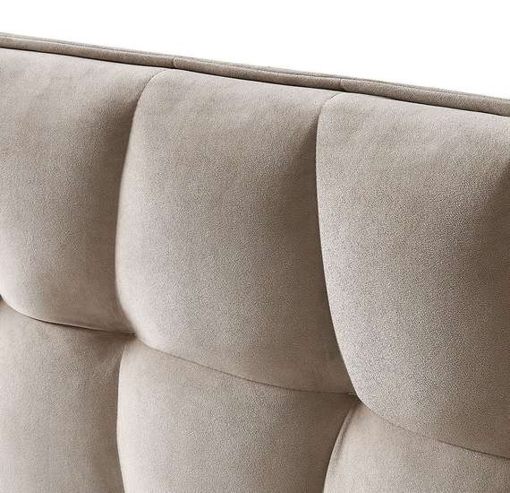 Кровать с мягким изголовьем Husk бежевая | Купить в Hallberg.ru