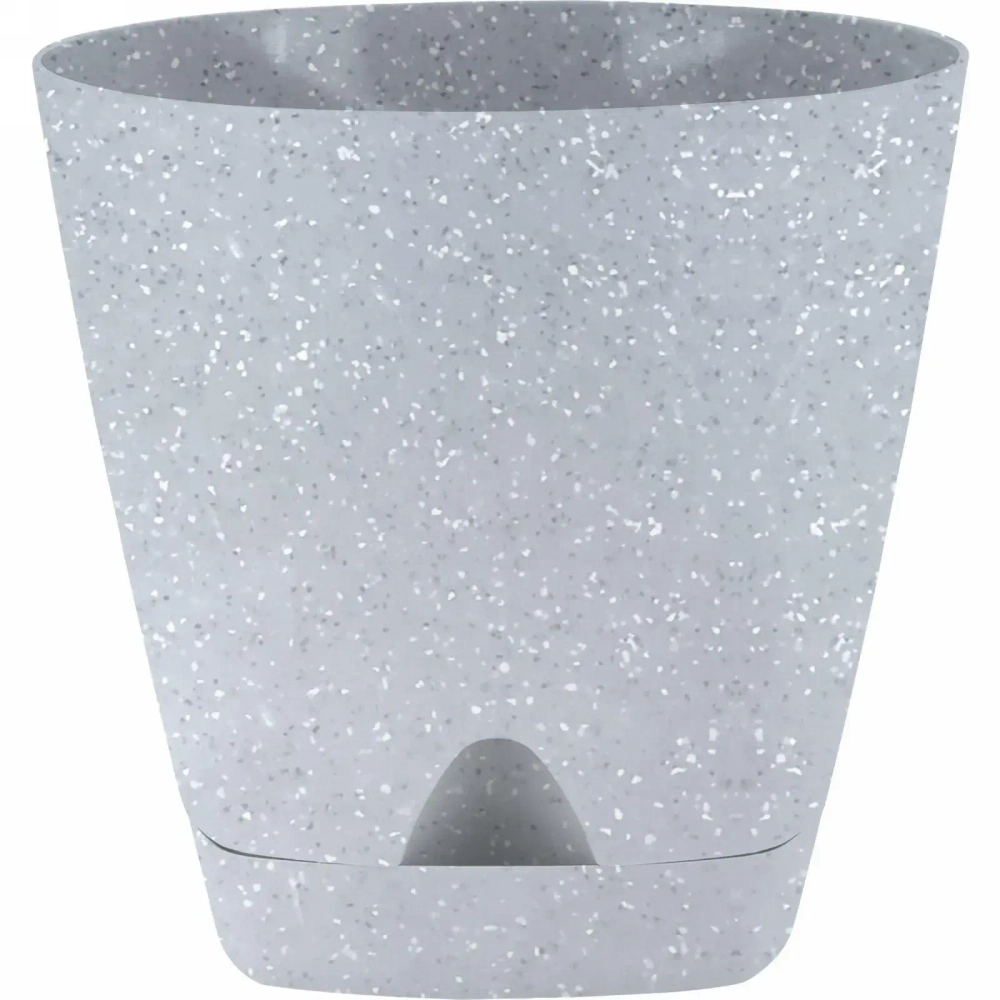 Горшок для цветов пластиковый 0,65л d-11см «Amsterdam» с прикорневым поливом, светлый камень