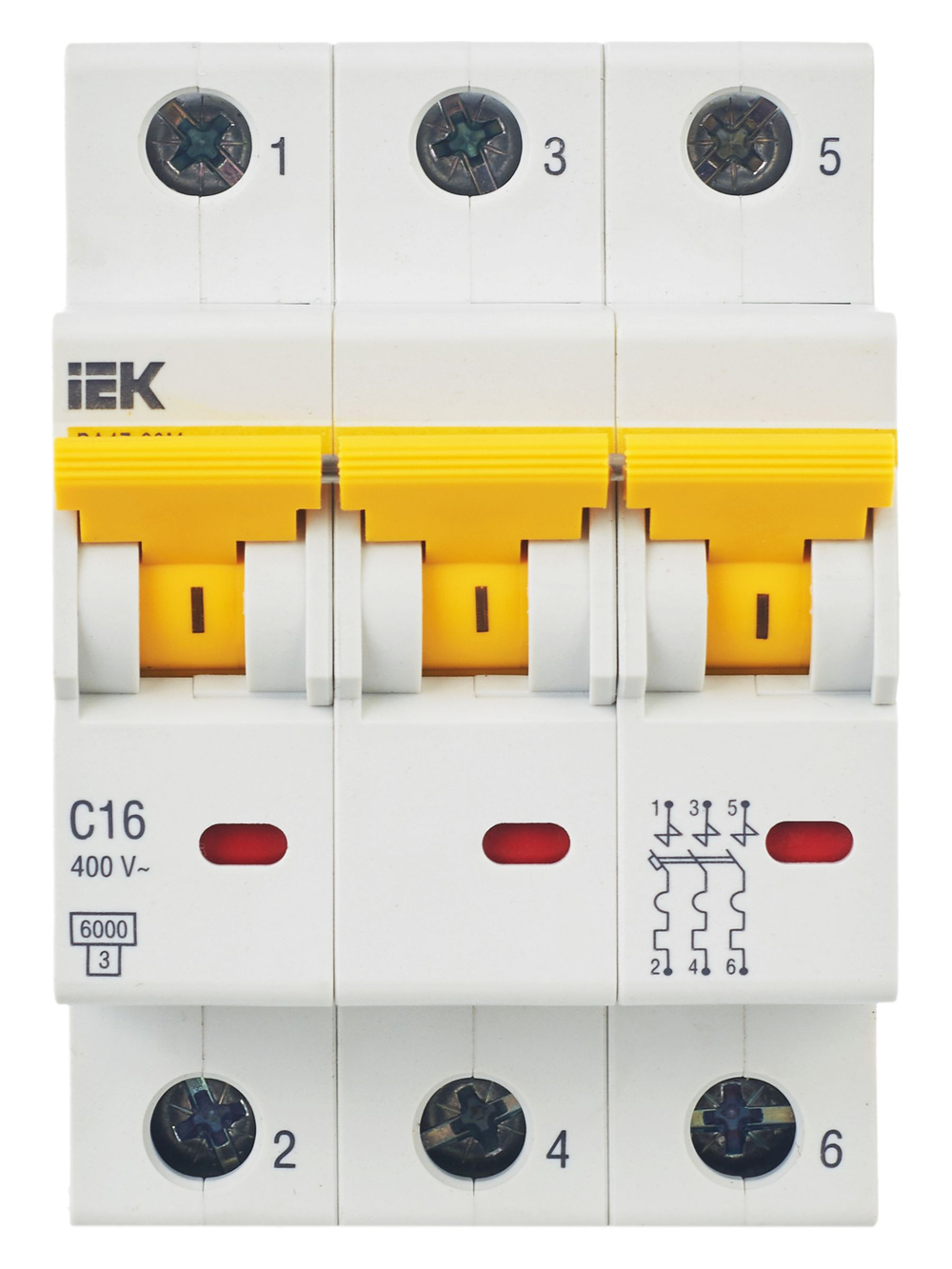 KARAT Автоматический выключатель ВА47-60M 3P C 16А 6кА IEK