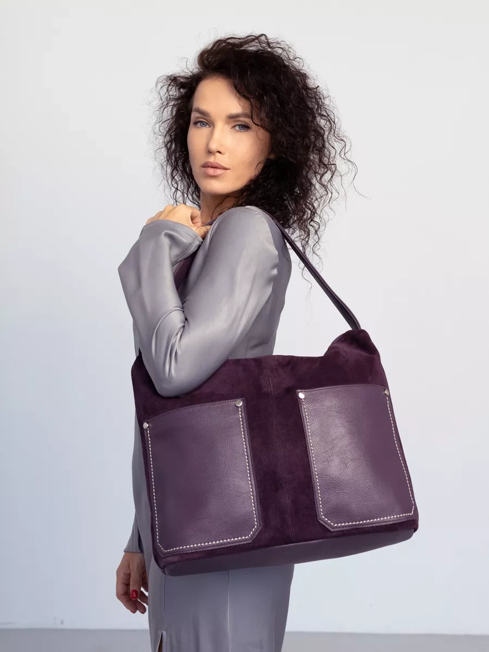 Сумка через плечо большая шоппер