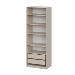 Шкаф распашной с наполнением (5 полок + 2 ящика) ШК 5 (800), Меланж