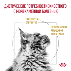 Royal canin urinary s/o сухой диетический корм для взрослых кошек, способствующий растворению струвитных мочевых камней и снижению риска их повторного образования - 350 г