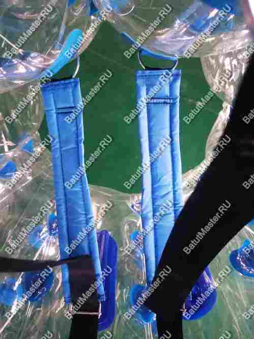 Бампербол «Прозрачный» с синими держателями, ПВХ, диаметр 1,8 м