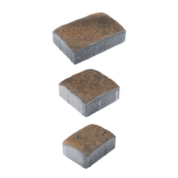 Тротуарная плитка УРИКО, комплект из 3 видов плит, Листопад Гранит Клен