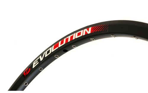 Обод 26" EVOLUTION (AlexRims) алюминиевый, двойной, 36H, пистонированный, 559х18/23,5х20мм, A/V, анодированный, черный