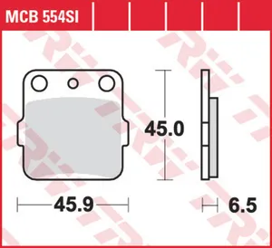 Колодки тормозные дисковые TRW MCB554SI