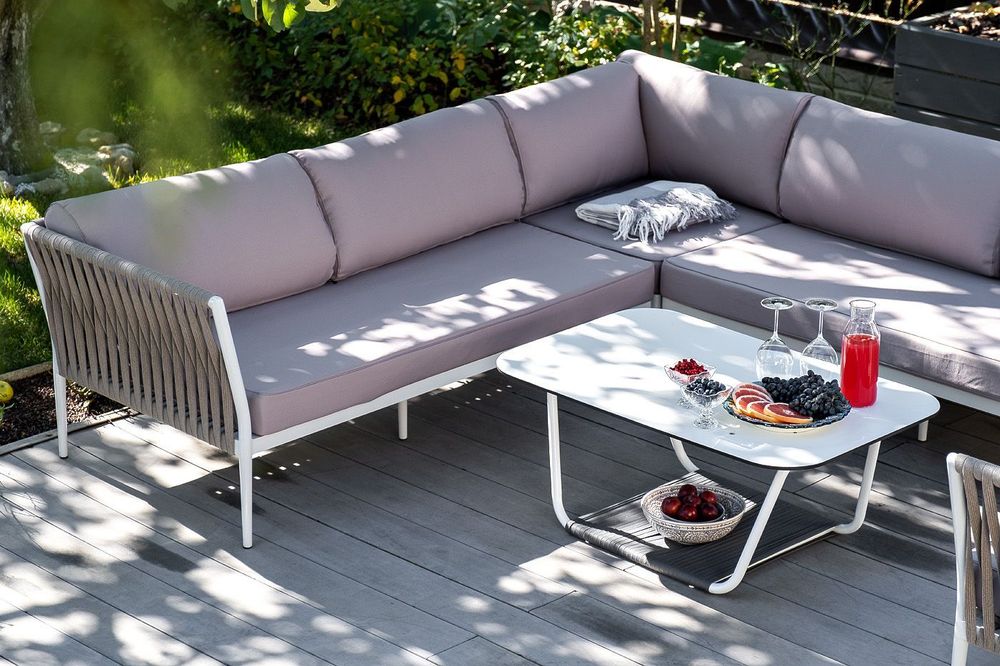 "Касабланка" модульная лаунж-зона из роупа (веревки), каркас из алюминия