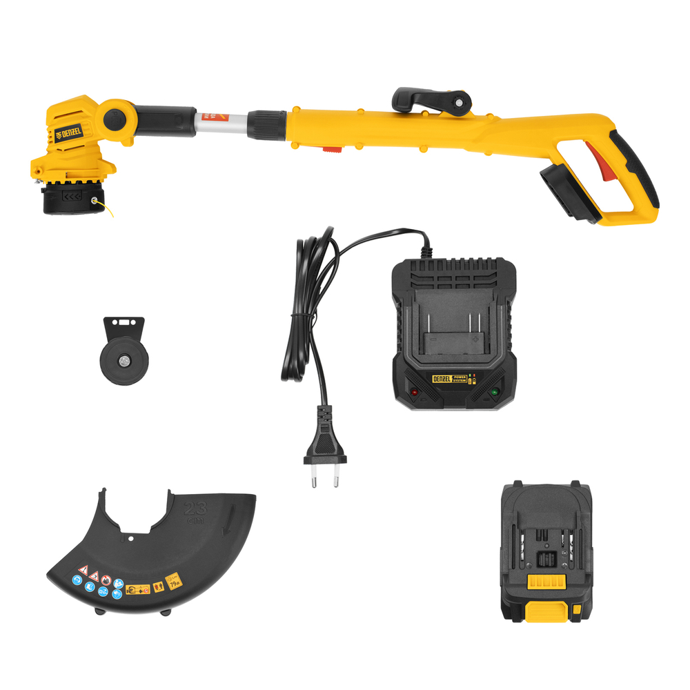 Триммер аккумуляторный GT-230, 230 мм, Li-Ion, 20 В // Denzel