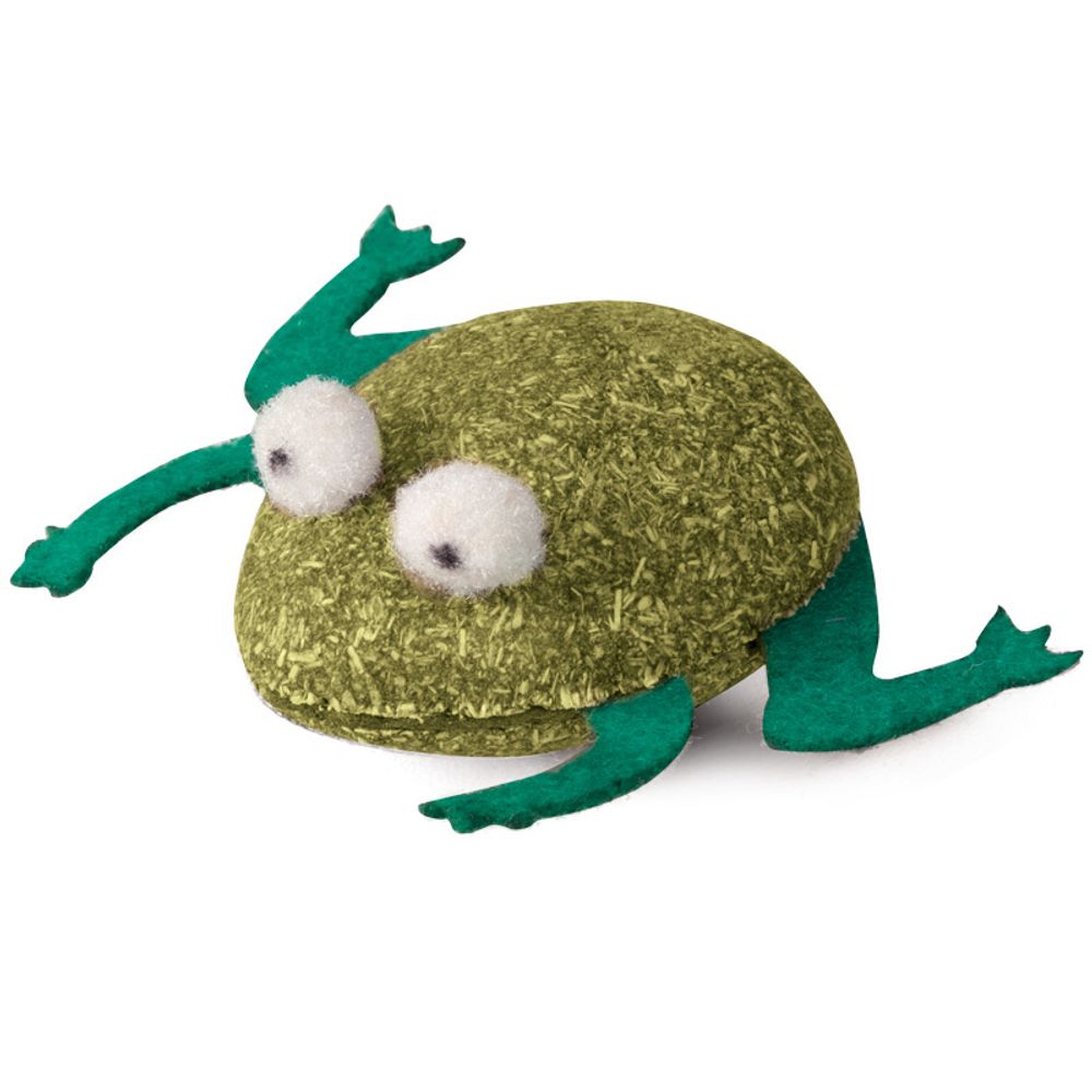 Игрушка для кошек из прессованной кошачьей мяты Triol "Лягушка", 50мм