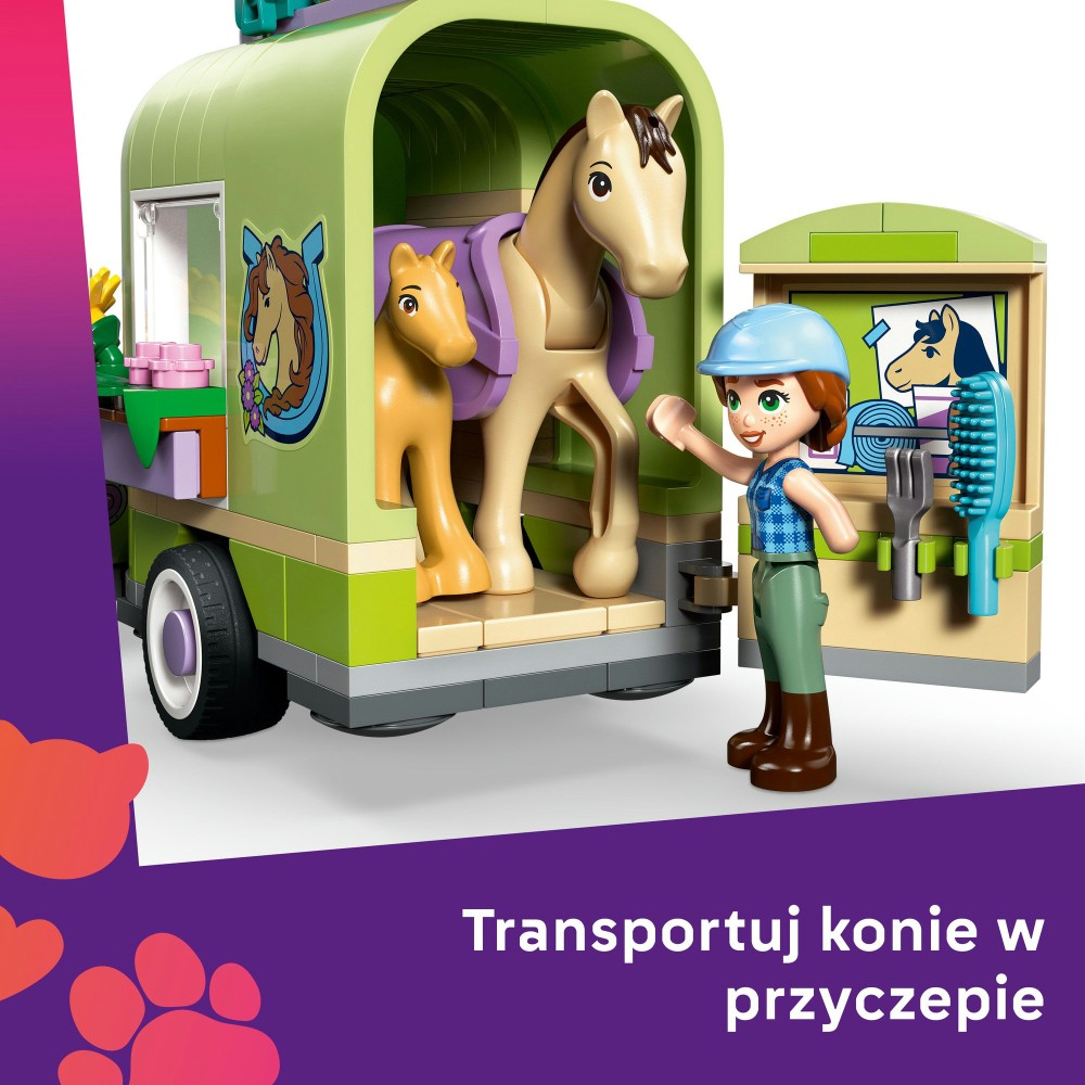 Конструктор LEGO Friends 42695 Прицеп с лошадью и жеребёнком — фото 9