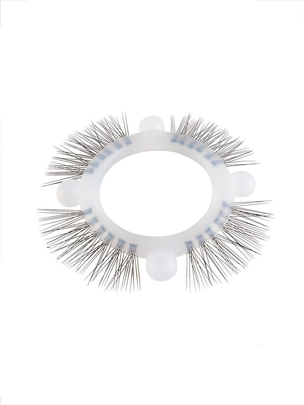 Эластичное кольцо с «ресничками» и 4 шариками (Цвет: белый с черным)