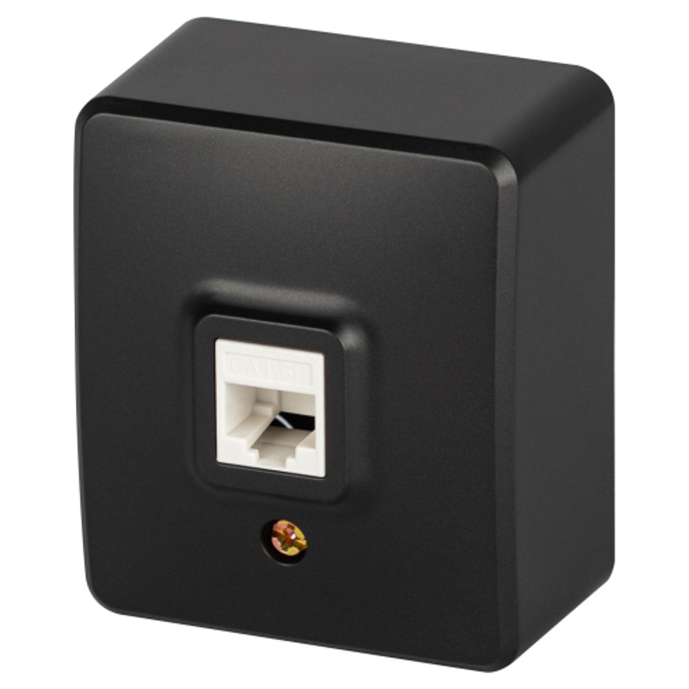Розетка ЭРА Эксперт 11-3203-05 информационная RJ45 IP20 ОУ антрацит