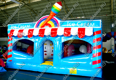 Коммерческий надувной батут "Мороженое" 6*6*3.5 м