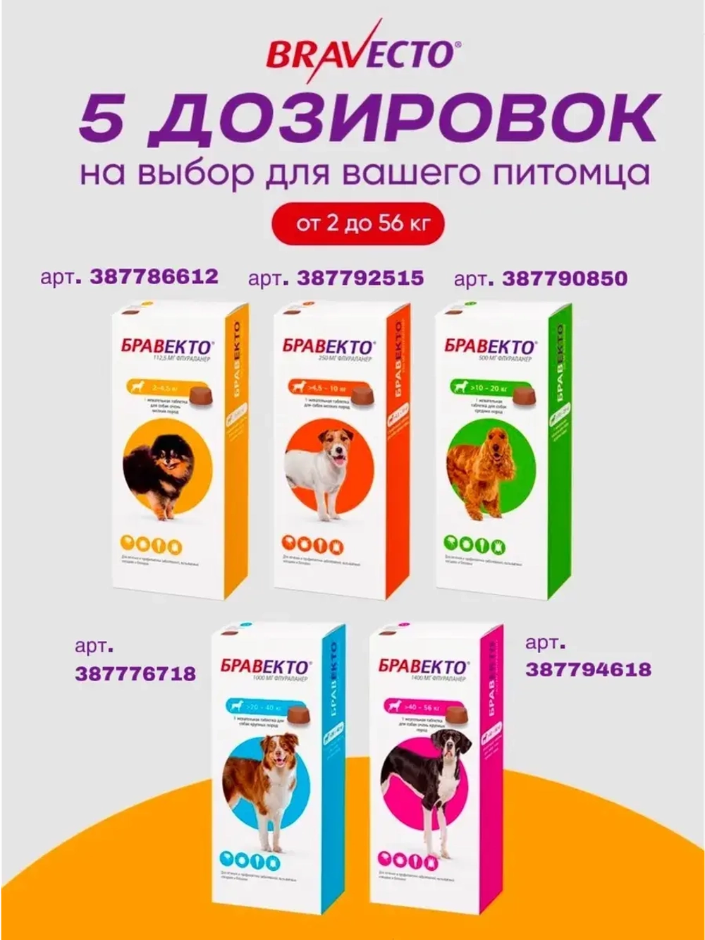 Таблетки Бравекто от блох и клещей 10-20 кг. Срок 08.2026