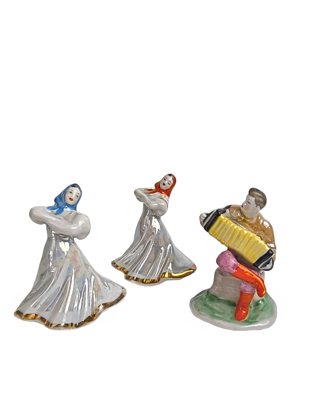 Фарфоровые статуэтки "Русский перепляс" (Дулёво)