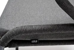 "Венето" обеденная группа на 6 персон со стульями "Милан", каркас темно-серый, роуп темно-серый