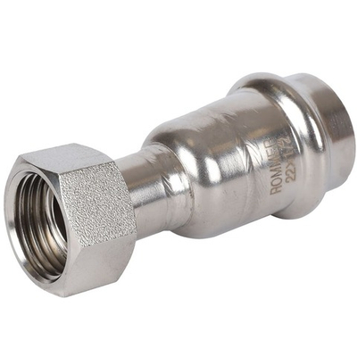 ROMMER Переходник с накидкой гайкой 22x1/2" из нержавеющей стали прессовой