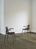 Обеденный стул Langue Stack с подлокотниками